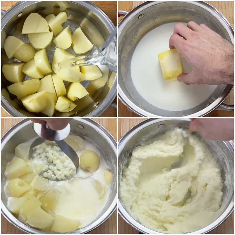 Making masherd potatoes