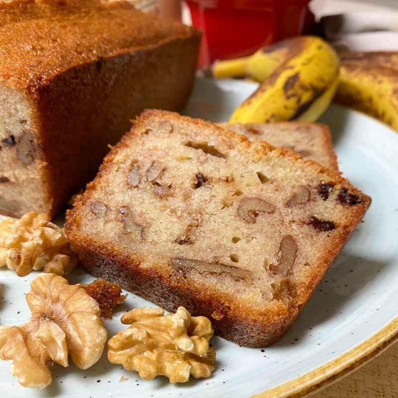 Slice of banana bread