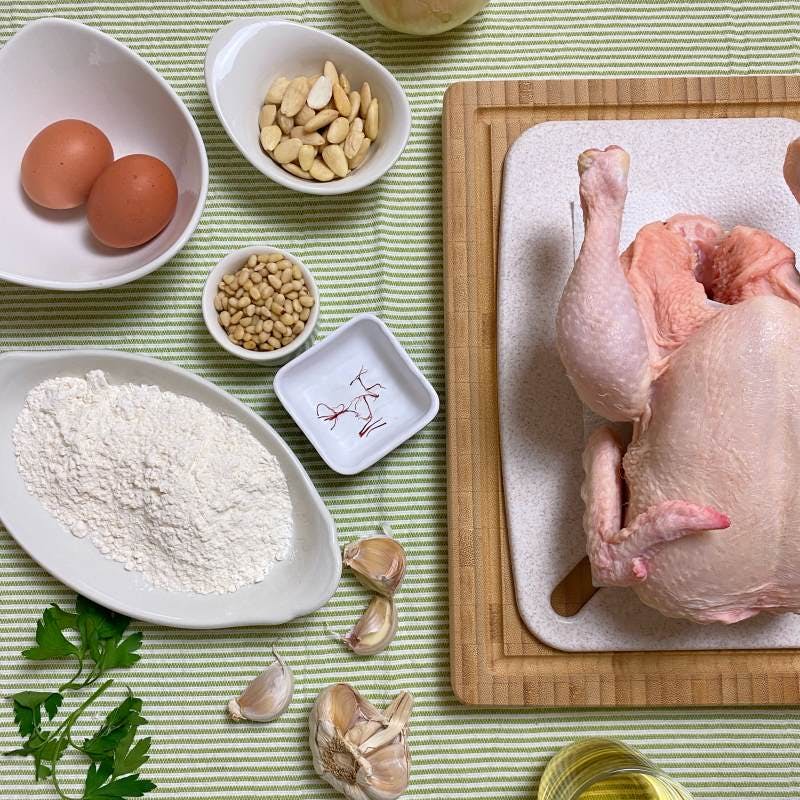 Ingredients to cook chicken