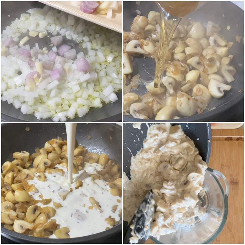 Cooking mushroom stuffing