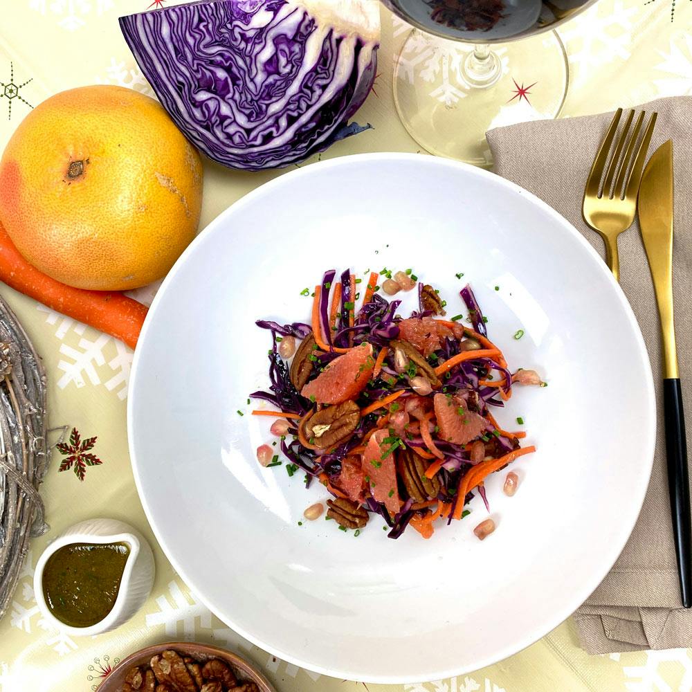 Red Cabbage and Pecan Salad