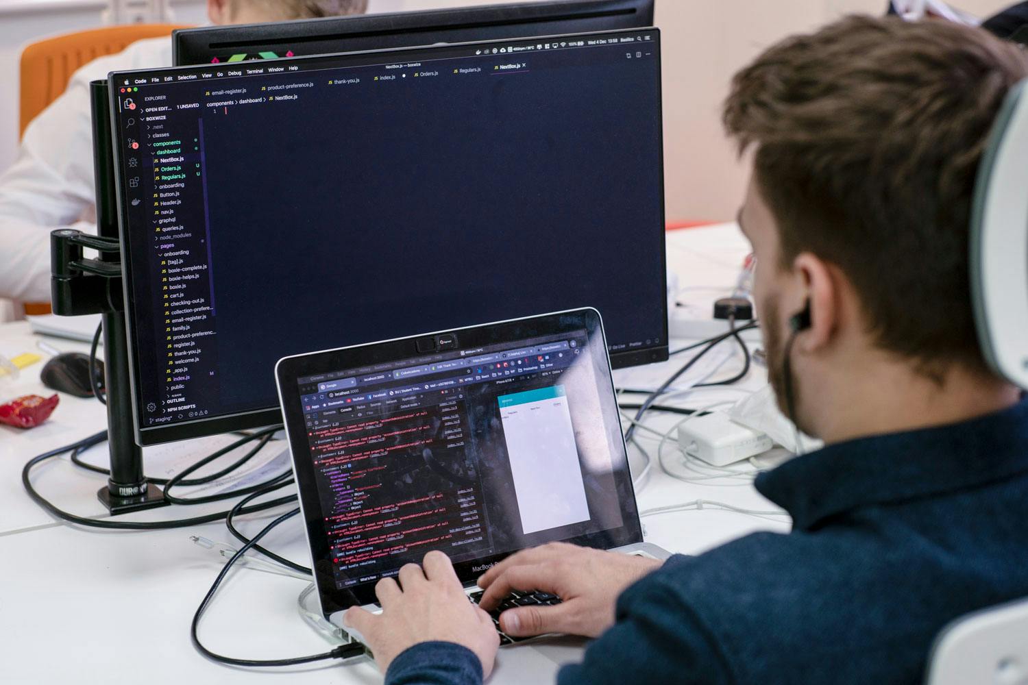 our developer Macro using React.js to build an app