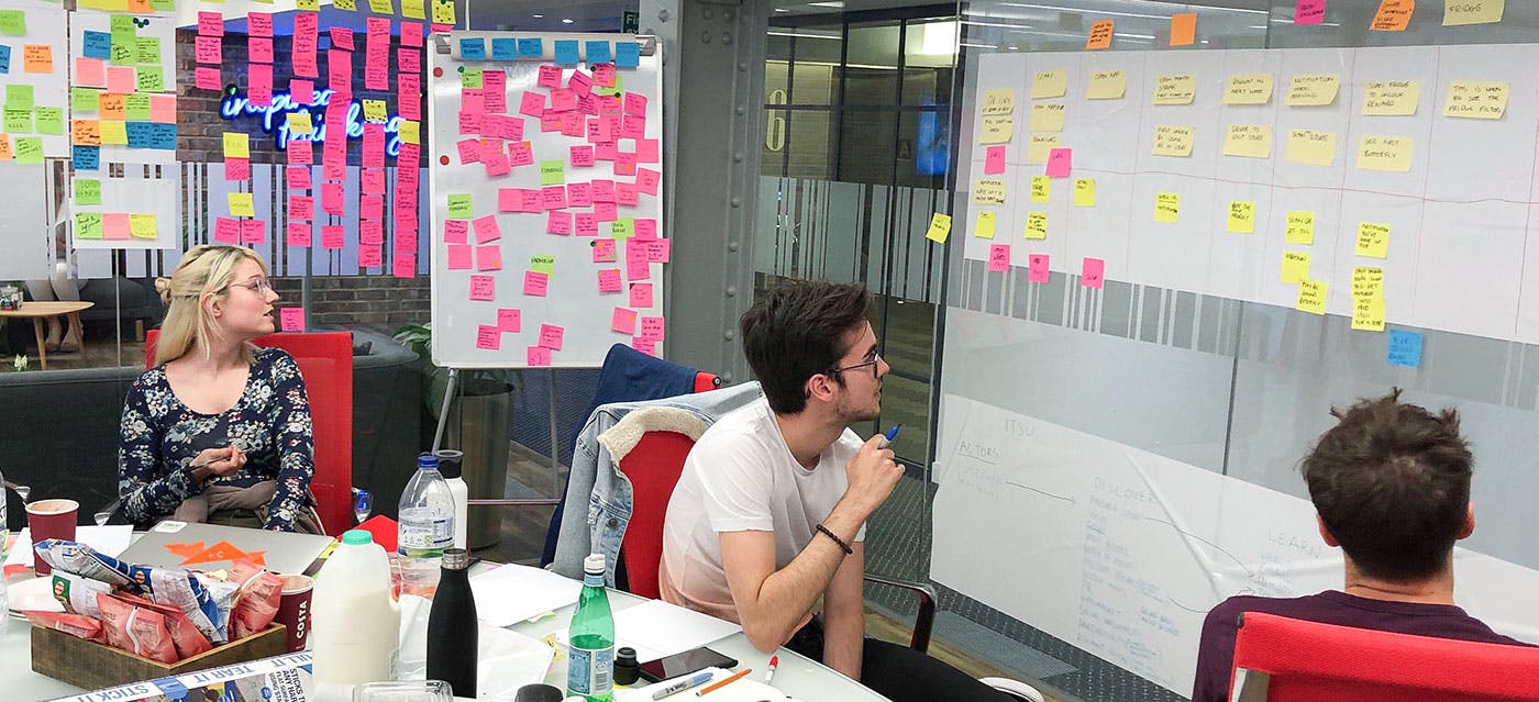 the Chelsea Apps team working at a design sprint