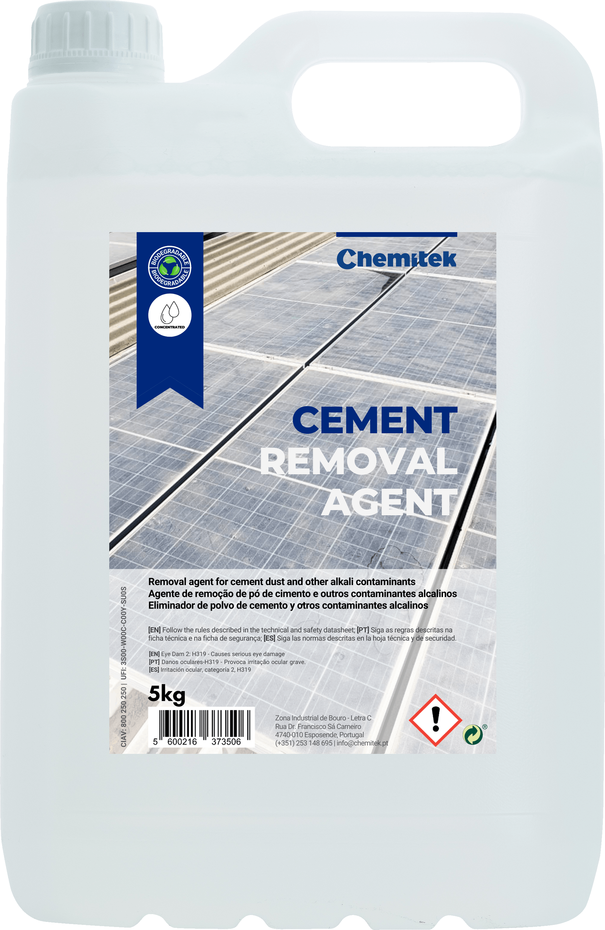 image - Cement Removal Agent - Removes Cement Dust cured on Solar Glass in Seconds