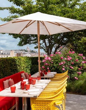 The terraces of Cheval Blanc Paris