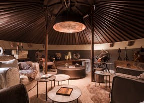 The Cigar Yurt lounge│ Cheval Blanc Courchevel Hotel