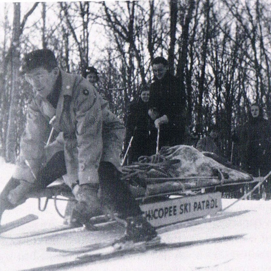 Chicopee - 1940-1949 - Image of three men on ski's