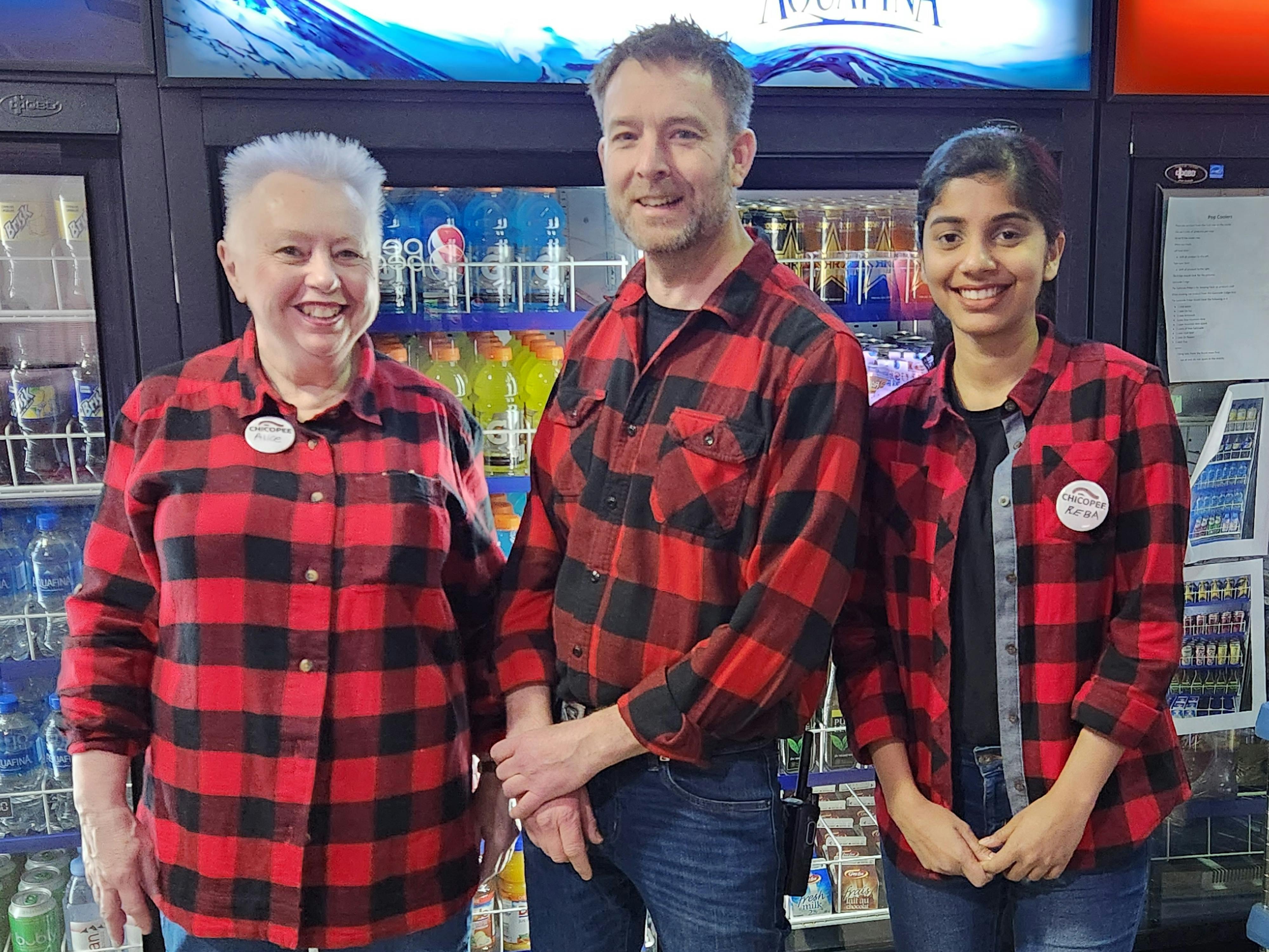 Food and beverage staff in the Chicopee Hall stocking.