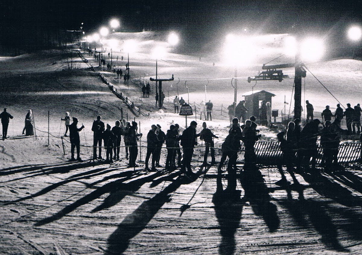 Chicopee - 1960-1969 - image of group around ski lift