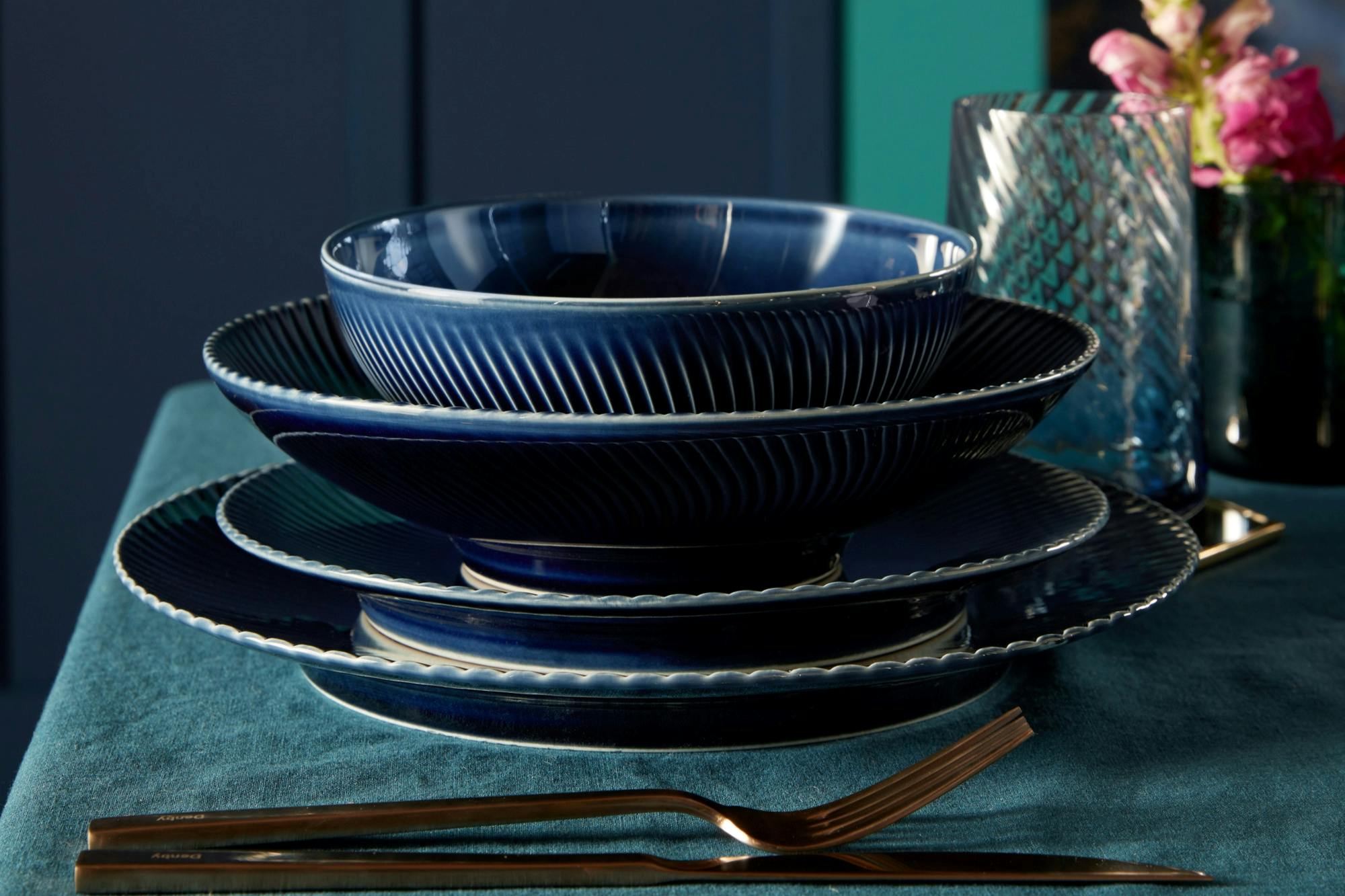 Denby Arc Blue Porcelain