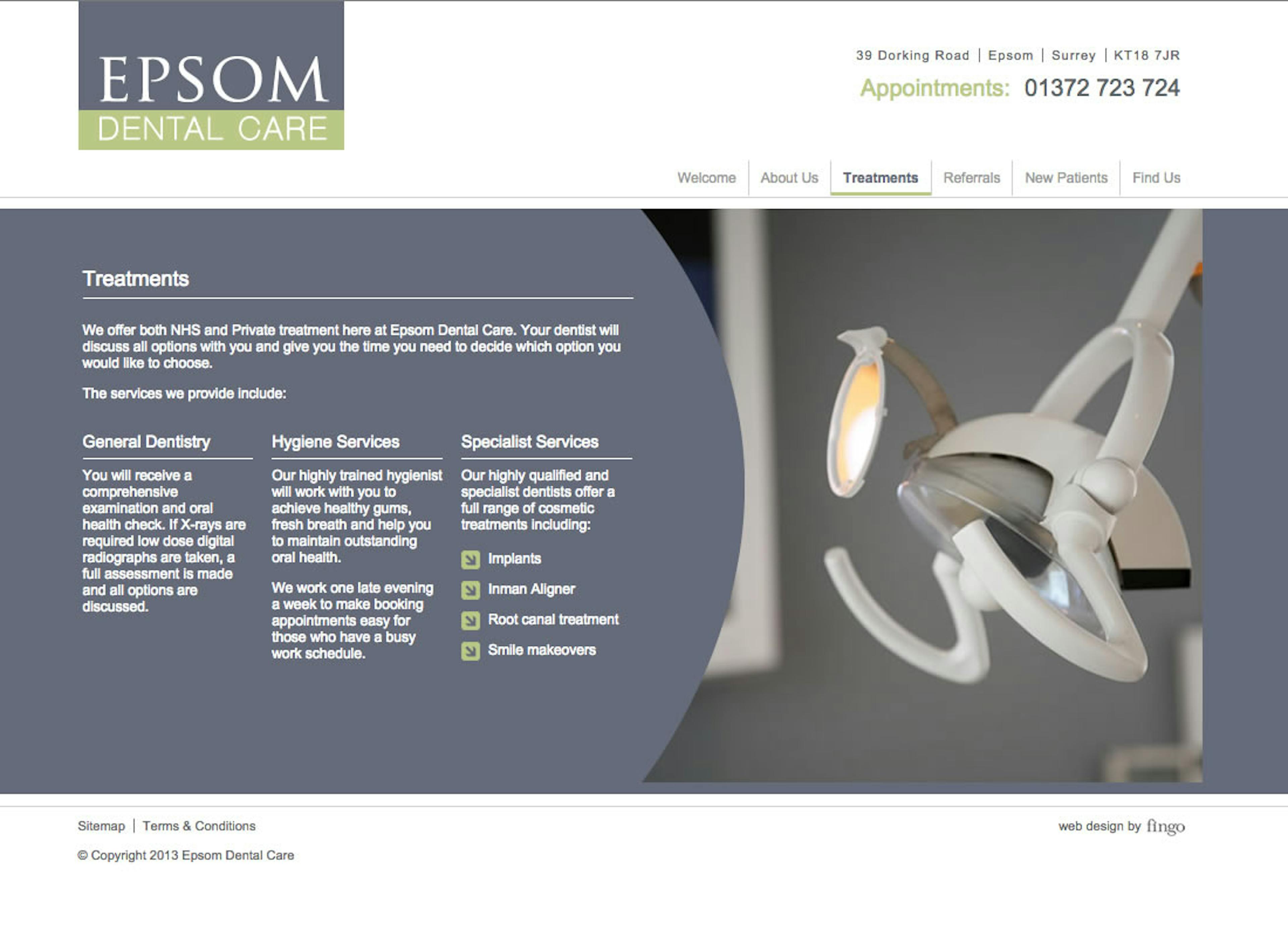 Epsom Dental Care - Treatments Page