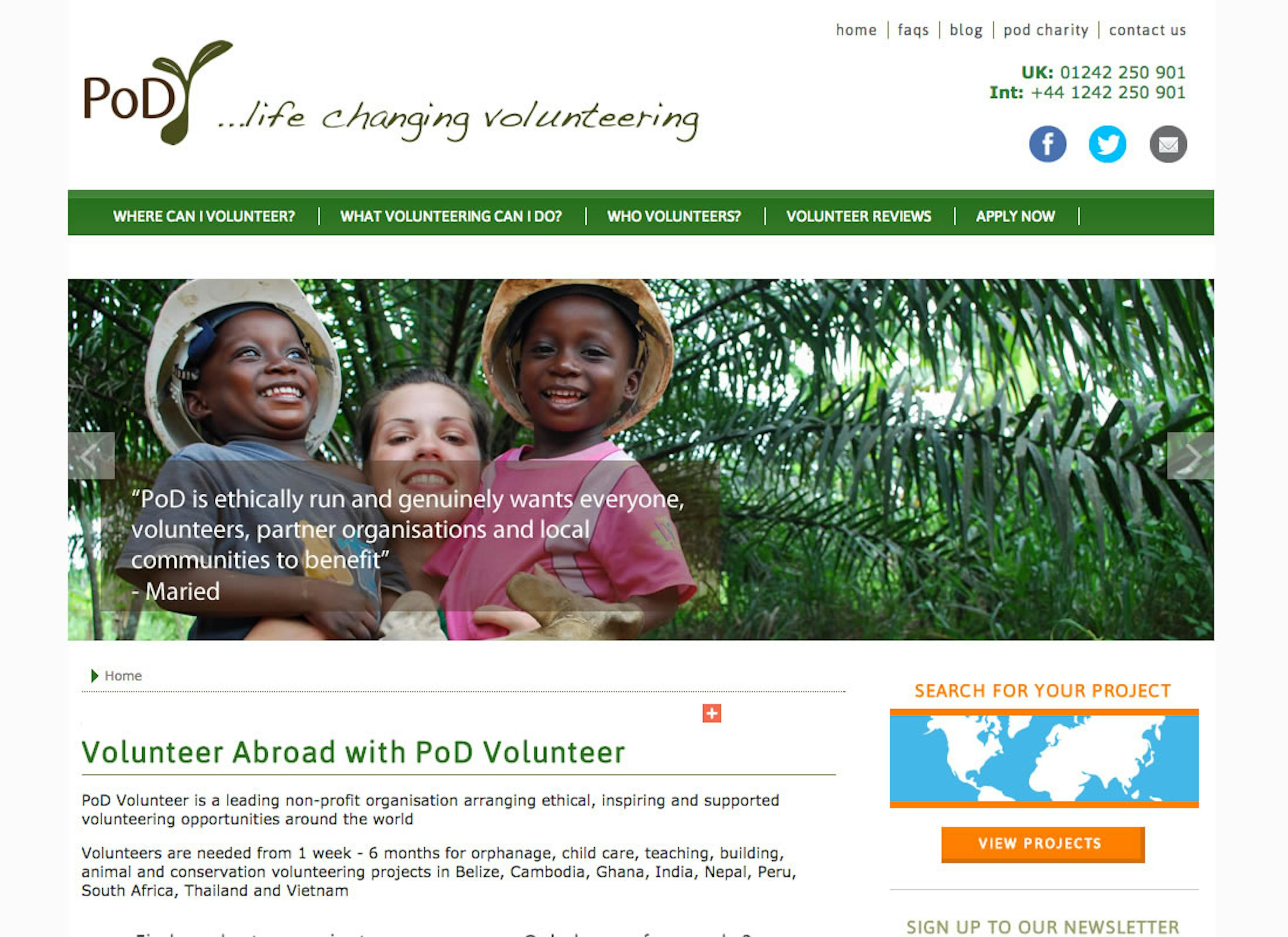 PoD Volunteer - Home Page