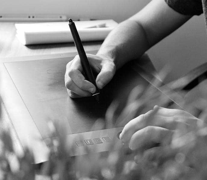 Chris Schnedl bei der Arbeit