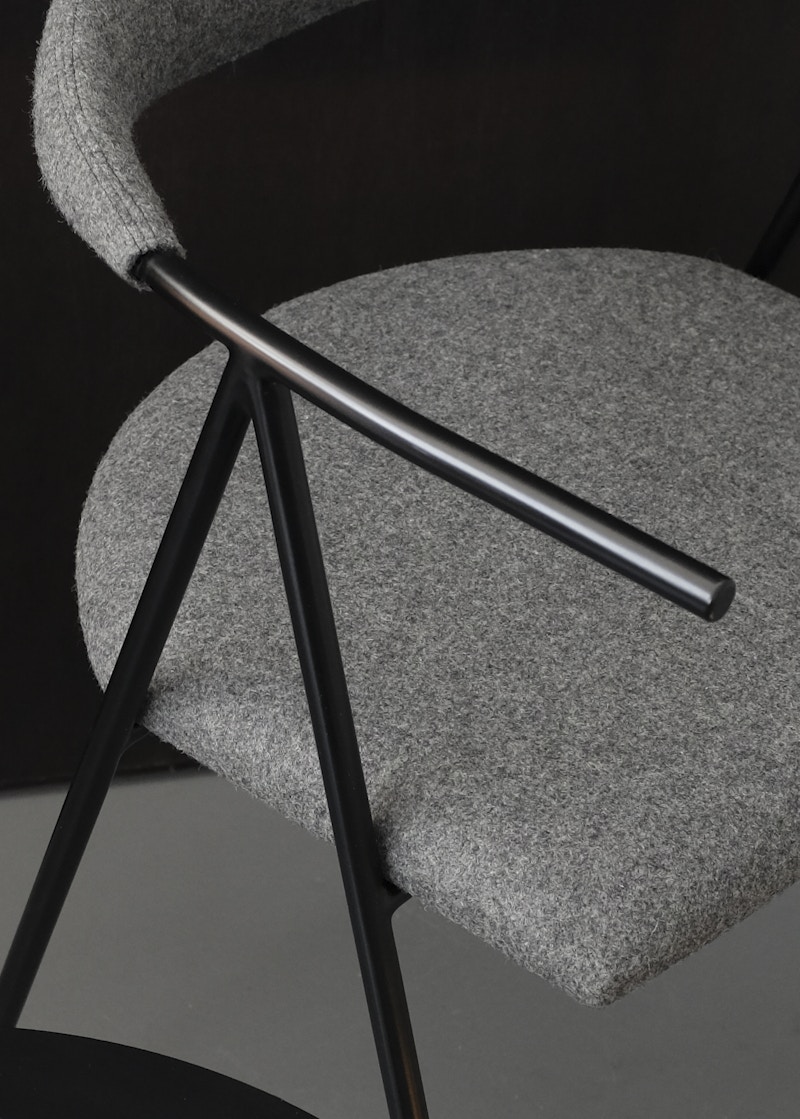 Timperly Dining Chair - Cork and Upholstered Timperly Chair - Metal Chair