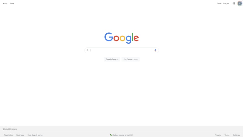 The design simplicity of the google search homepage 