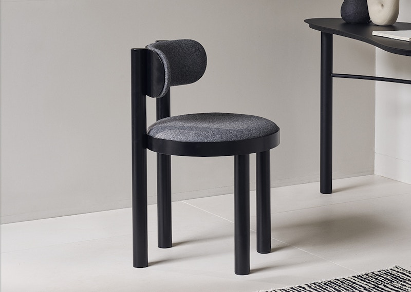 Abinger Dining Chair in Grey Wool 