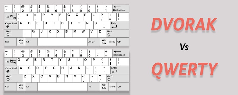 The difference between QWERTY and a DVORAK keyboard 