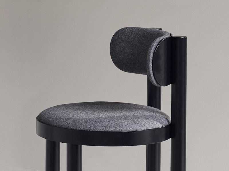 Abinger Dining Chair with sustainable Grey Wool