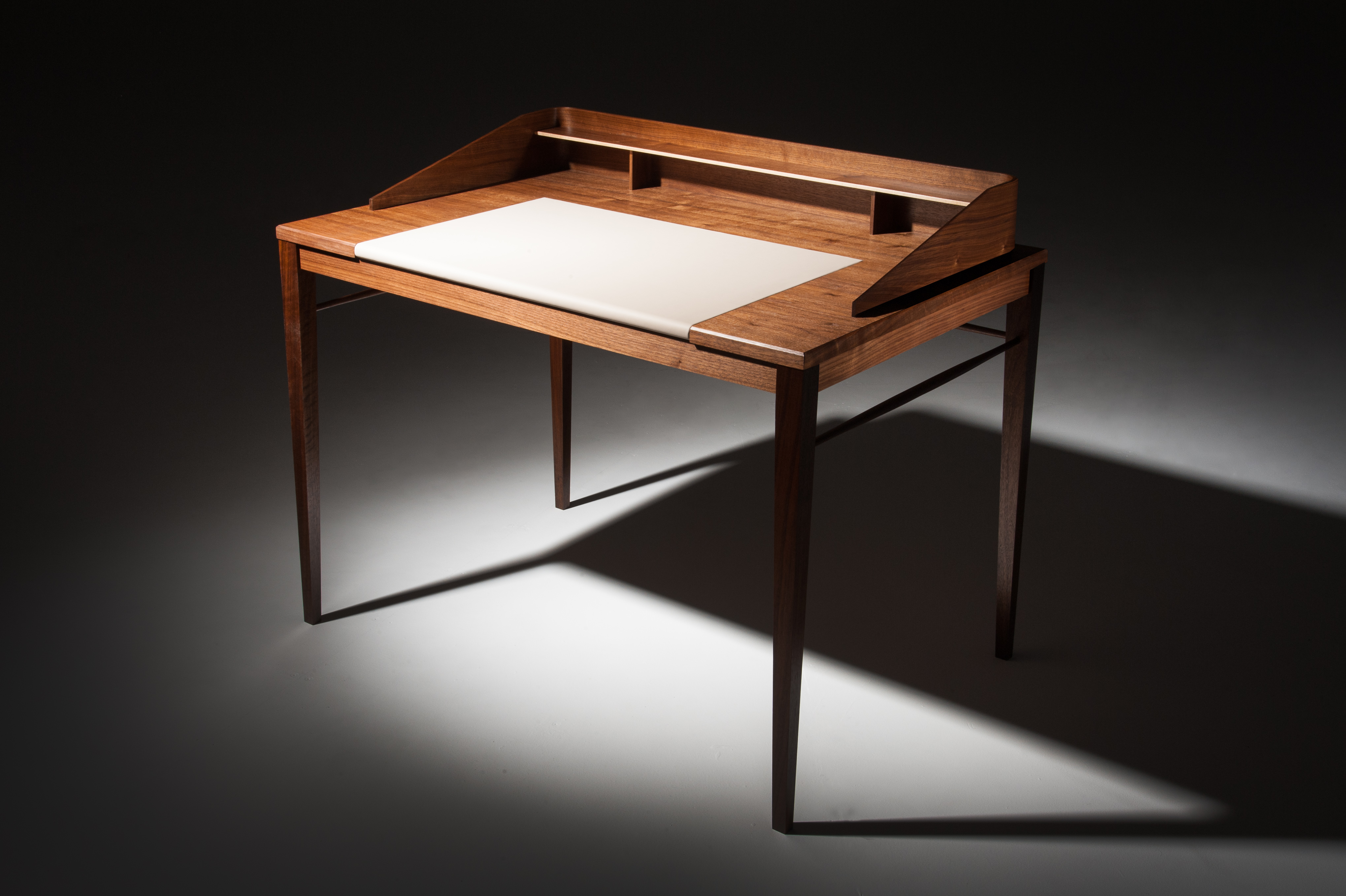 Writing Desk - Walnut - Leather