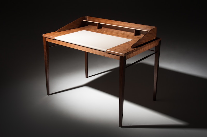 Writing Desk - Walnut - Leather
