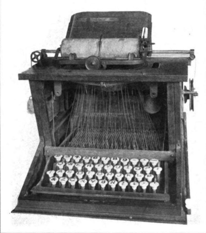 The first typewriter with a Qwerty Keyboard in 1870