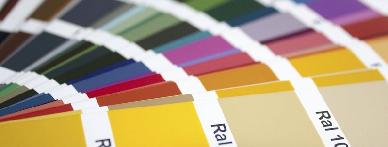 RAL colour ranges are available in various sample packs