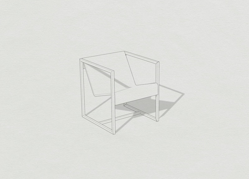 Metal Armchair - Cork Armchair