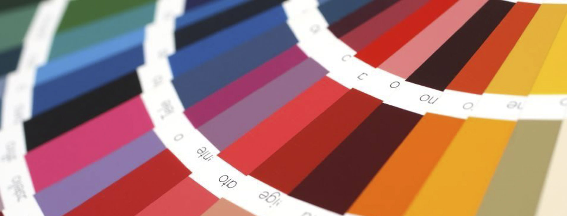 All of the RAL colours shown on a sample colour-card