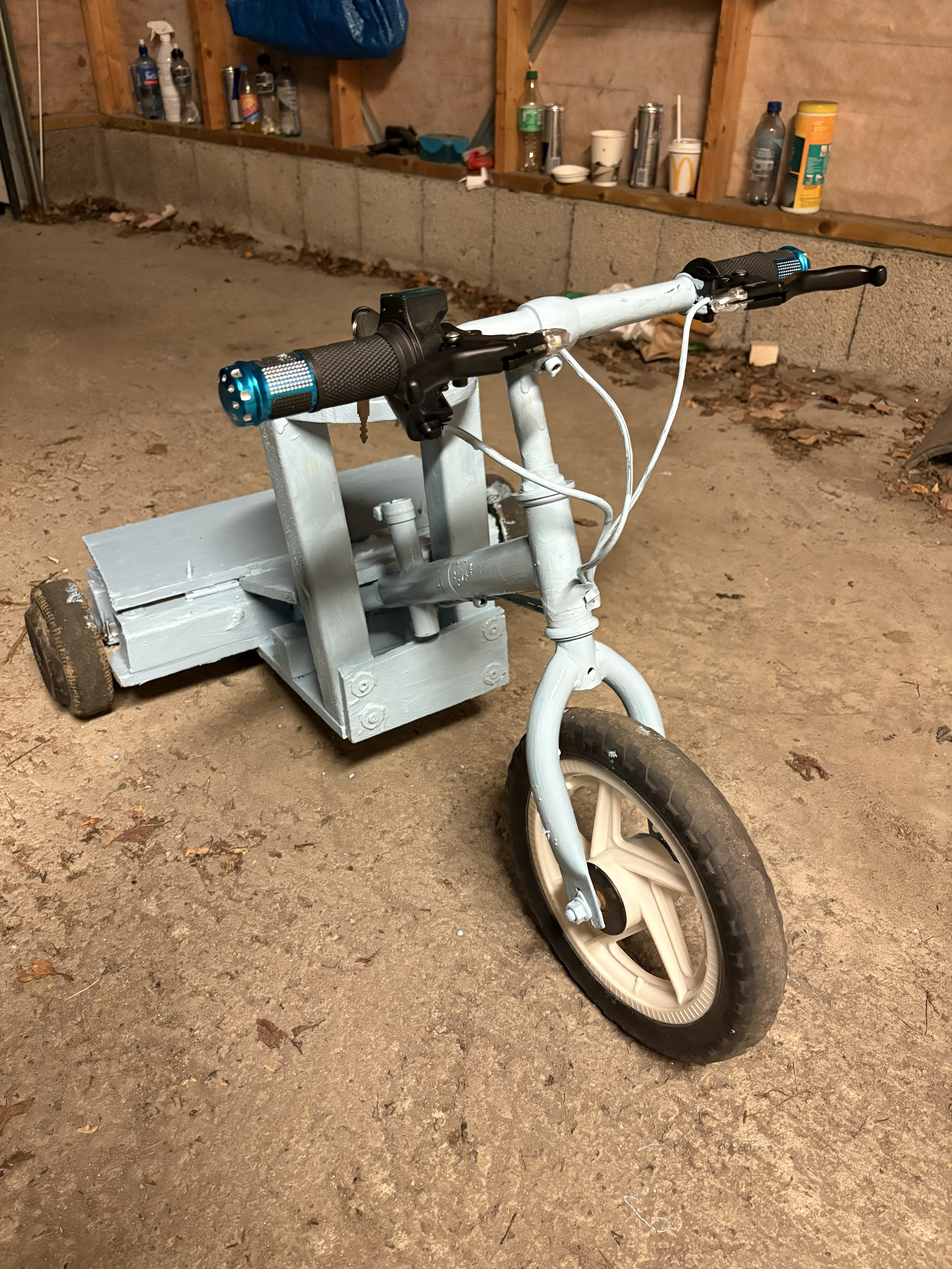 Finished painting the electric bike front view