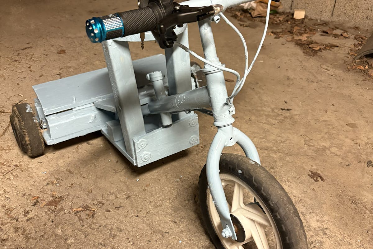 Finished painting the electric bike front view