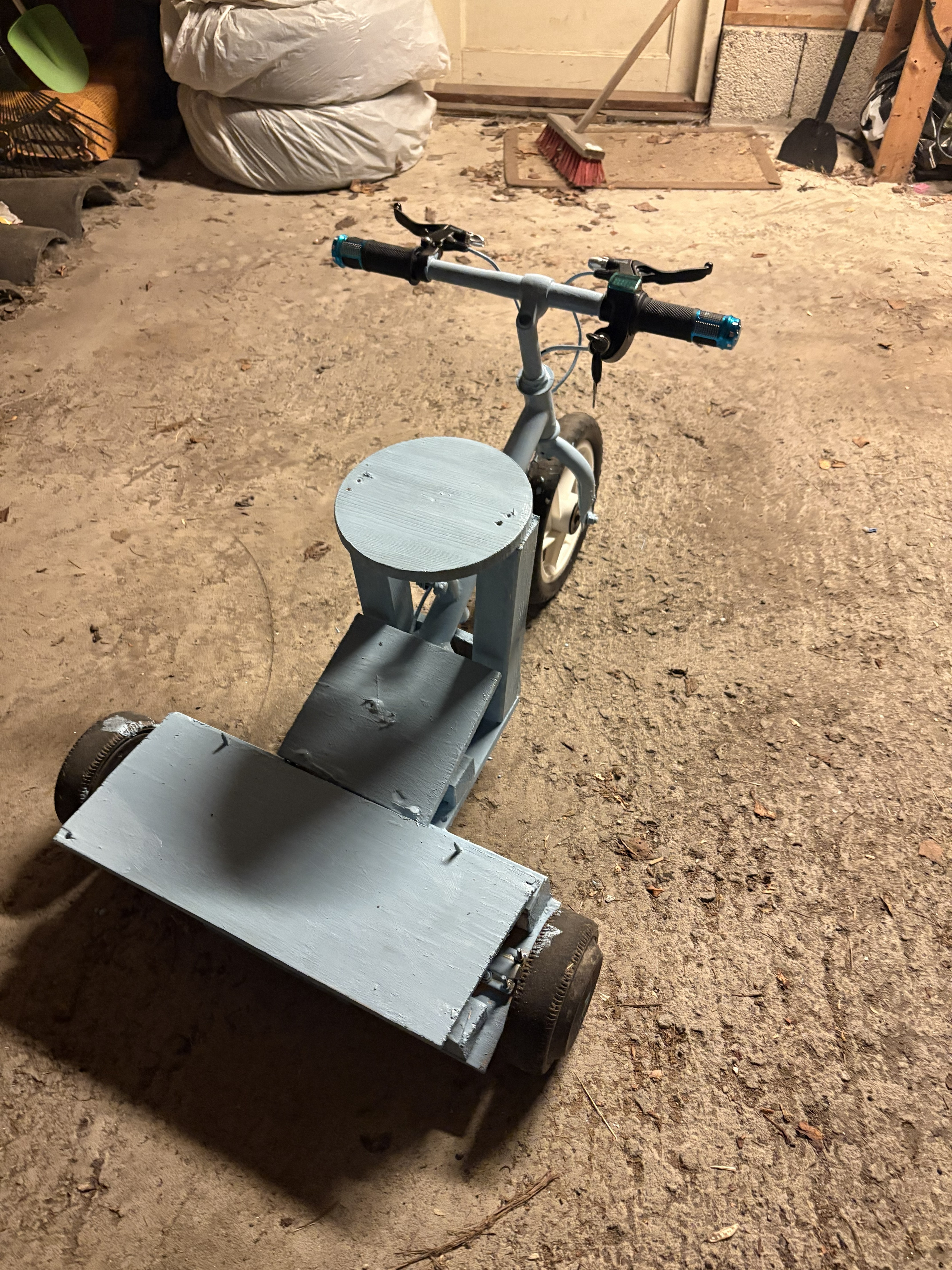 Finished painting the electric bike back view