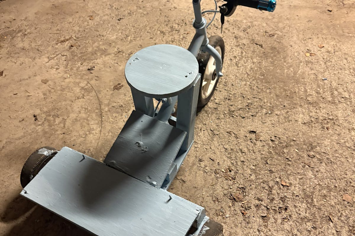 Finished painting the electric bike back view