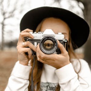 Girl taking a photo