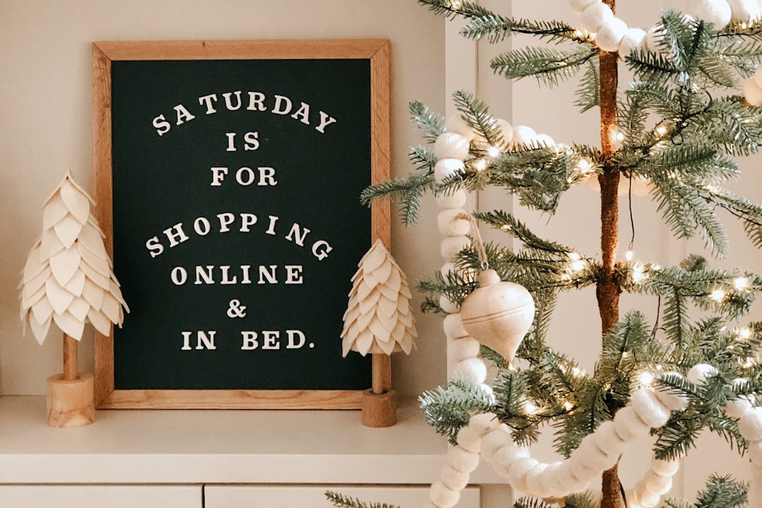 online christmas shopping letterboard