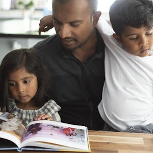 father dad kids
