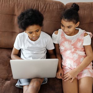 Siblings on a computer