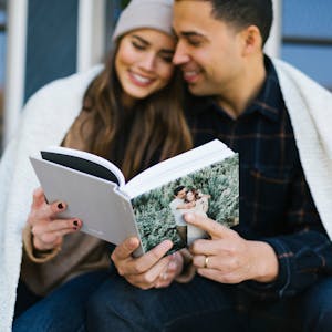 Couple with a Chatbooks photobook