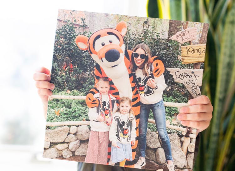 photo tile of family on vacation at Disney World
