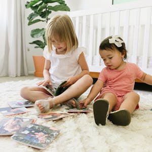 Little girls with Chatbooks