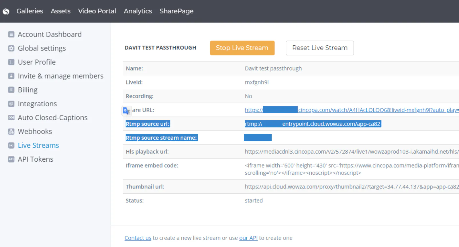 How to use Wirecast with Cincopa Live Stream