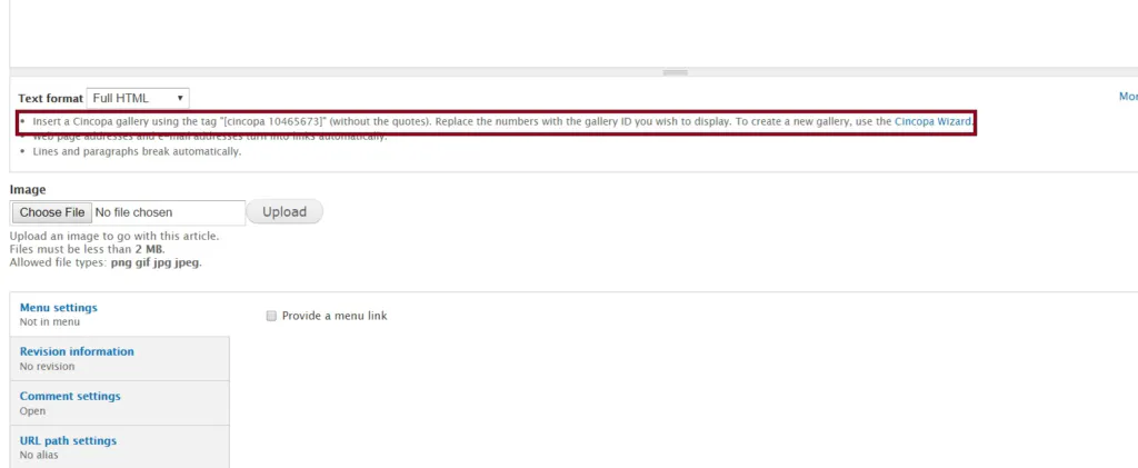 Cincopa For Drupal Module