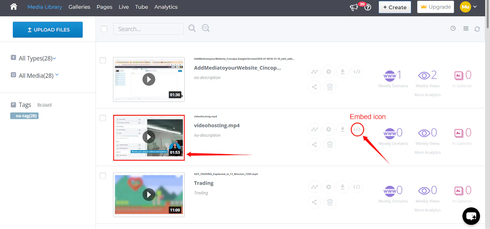 Using Layout Templates When Embedding Individual Assets in Cincopa