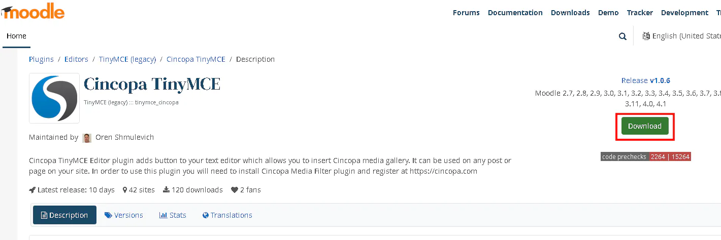 How to install Cincopa Plugins in Moodle LMS