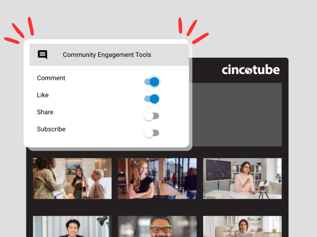 Control for Community Tools on CincoTube [Enhancement] — Cincopa product update illustration