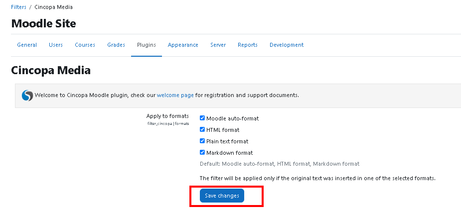 How to install Cincopa Plugins in Moodle LMS