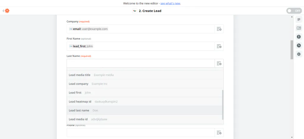 Sending Leads from Cincopa Gallery to Zoho CRM using Zapier