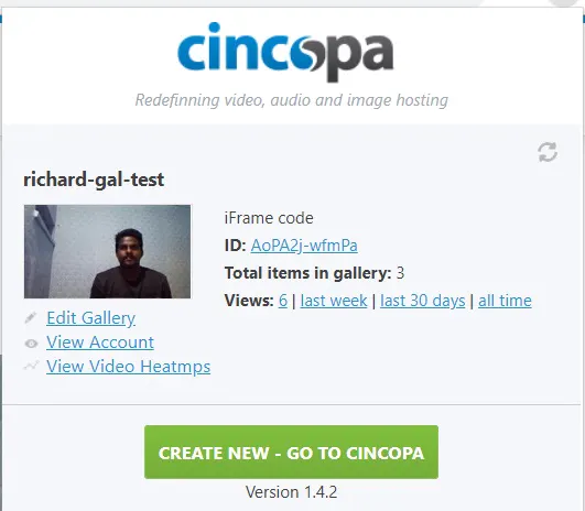 Cincopa Chrome Extension