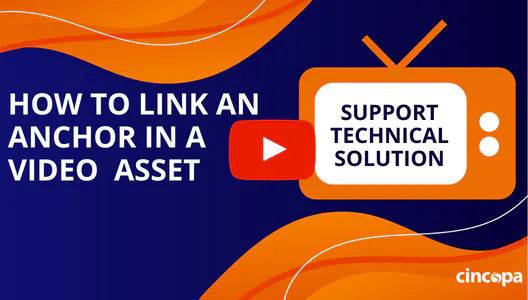 How to link an Anchor in a Video Asset