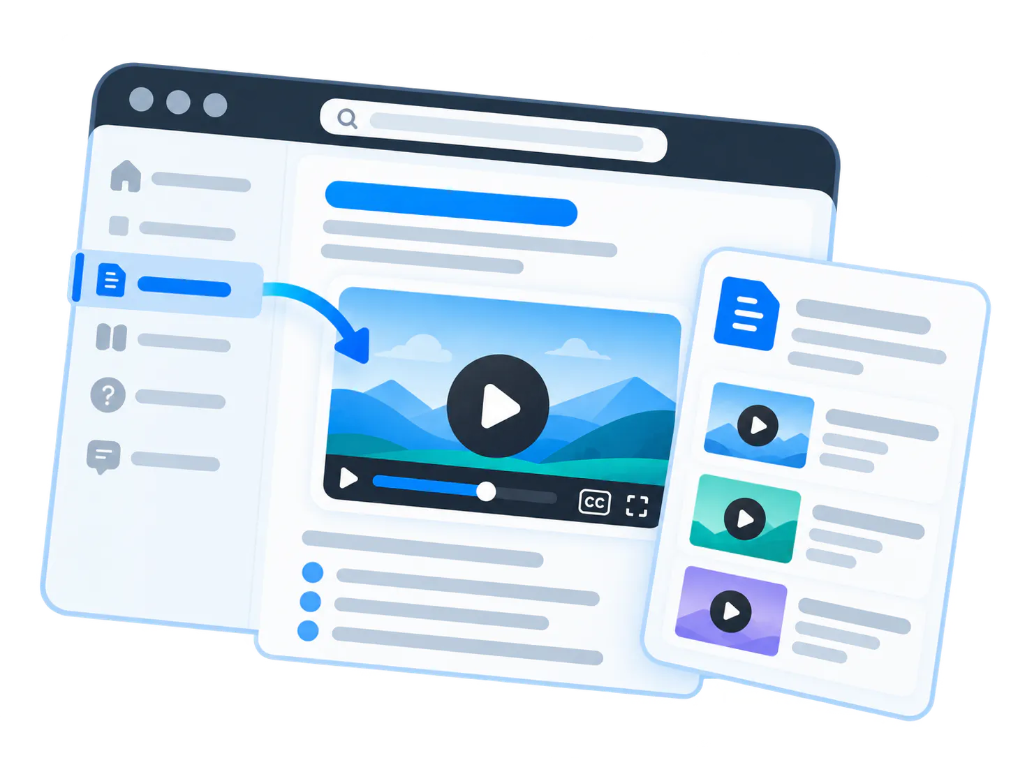 Help-center video embeds