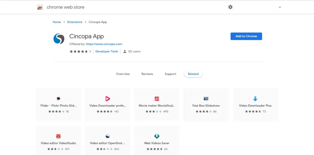 Cincopa Chrome Extension